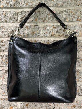 Salamander France Black Genuine Leather Shoulder Bag